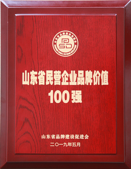 山東省民營(yíng)企業(yè)品牌價(jià)值100強(qiáng)